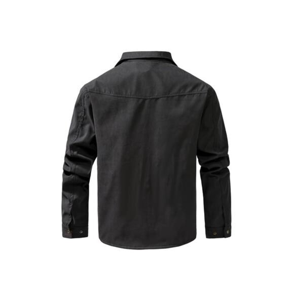 NWT Men's Black Flannel Lined Shirt Jacket Shacket | Quilted Workwear - Picture 5 of 6